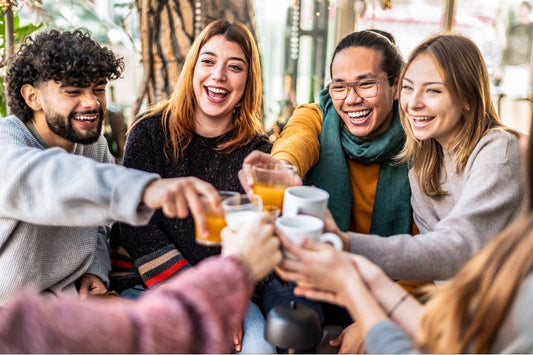 A group of people in a good mood.