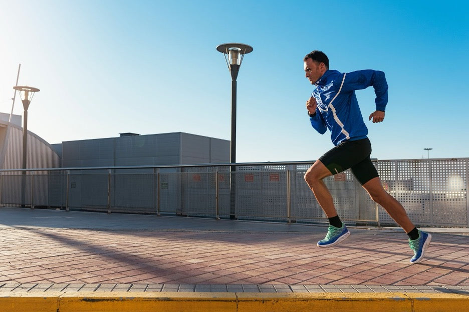 A person on a run outdoors.