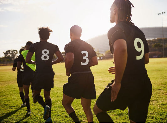 A team preparing for a workout.